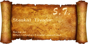 Steskal Tivadar névjegykártya